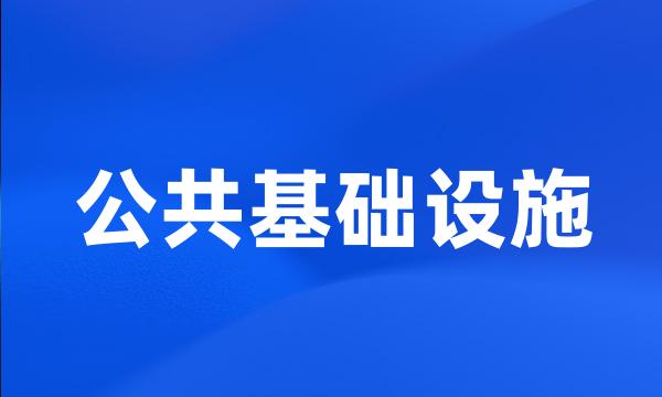 公共基础设施