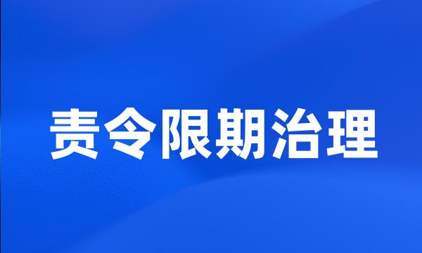 责令限期治理