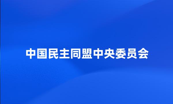 中国民主同盟中央委员会