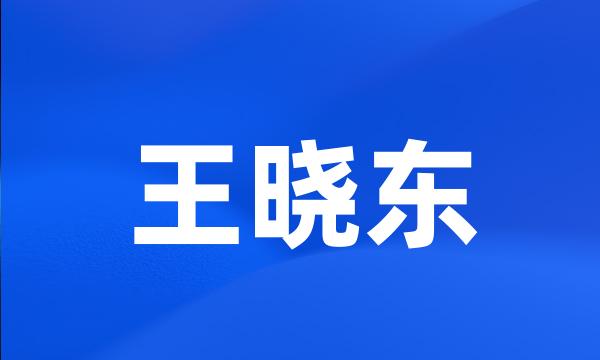 王晓东