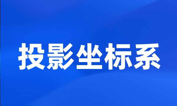 投影坐标系