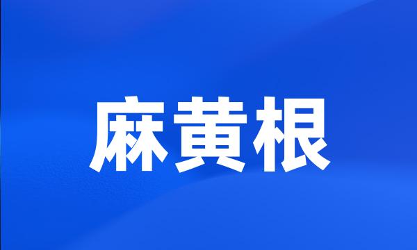 麻黄根