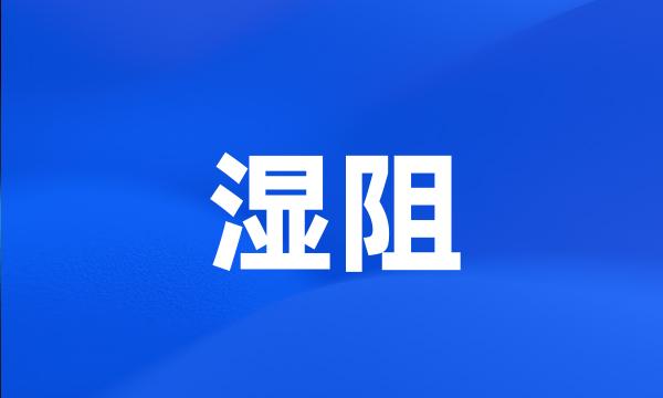 湿阻