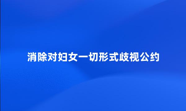 消除对妇女一切形式歧视公约