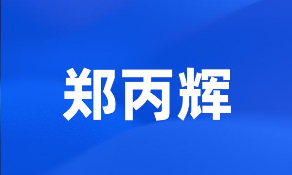 郑丙辉