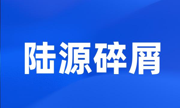 陆源碎屑