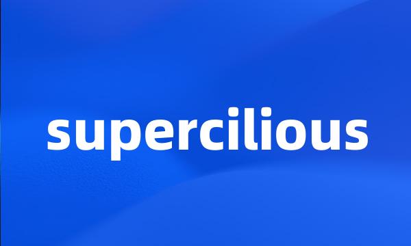 supercilious