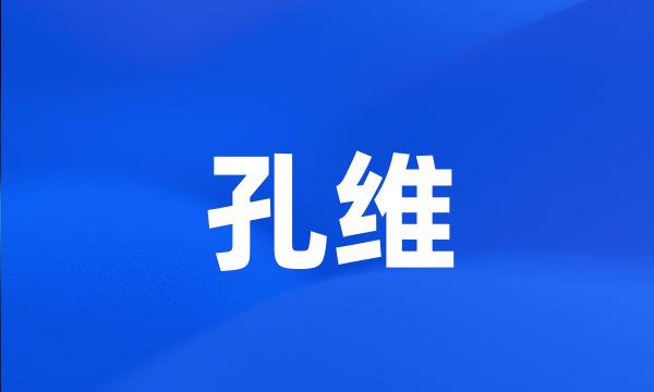 孔维