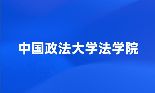 中国政法大学法学院