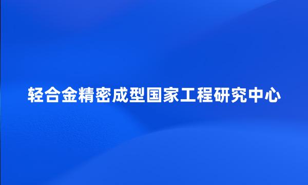 轻合金精密成型国家工程研究中心