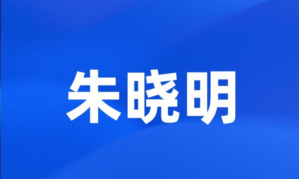 朱晓明