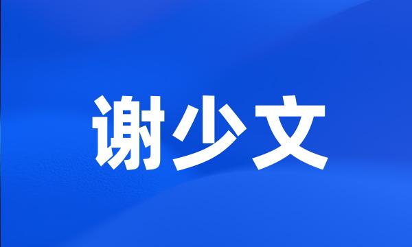 谢少文