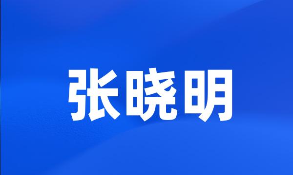 张晓明