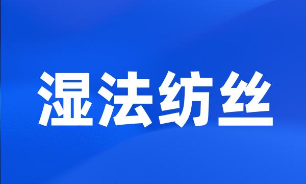 湿法纺丝