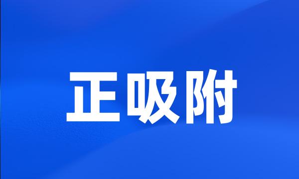 正吸附