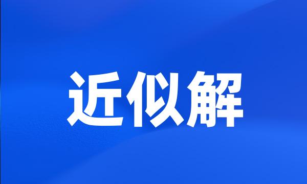 近似解