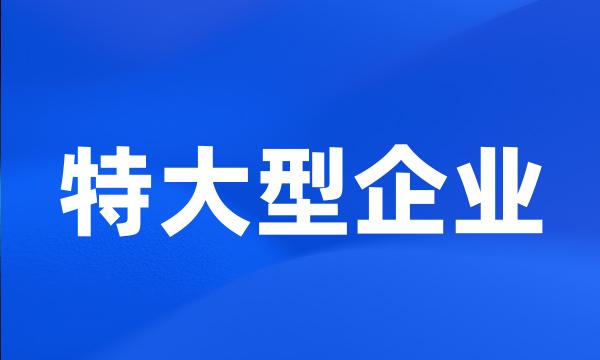 特大型企业