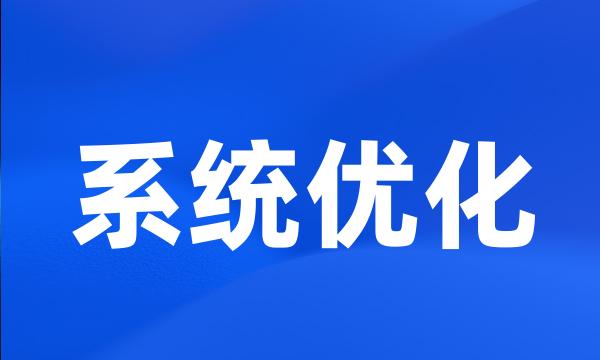 系统优化