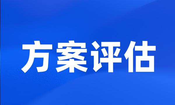 方案评估