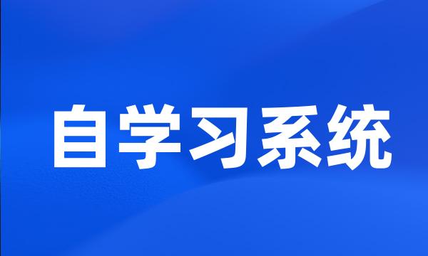 自学习系统