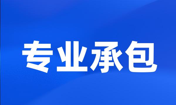 专业承包