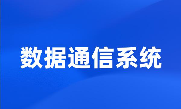 数据通信系统