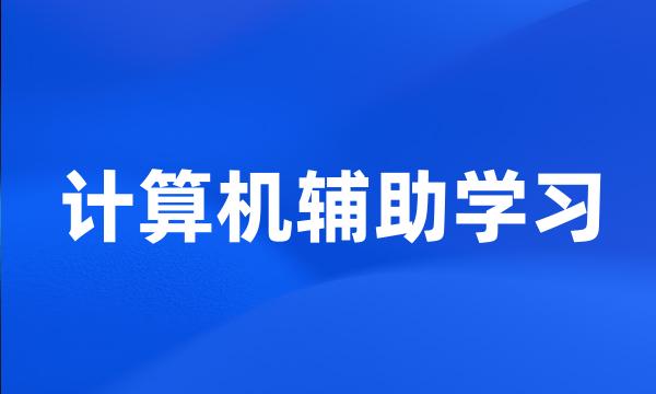 计算机辅助学习