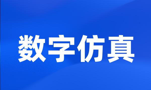 数字仿真