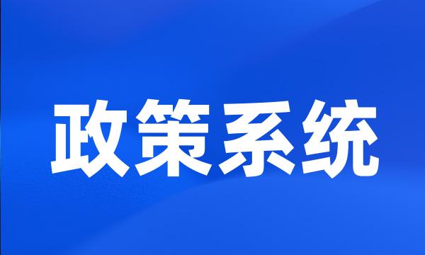 政策系统