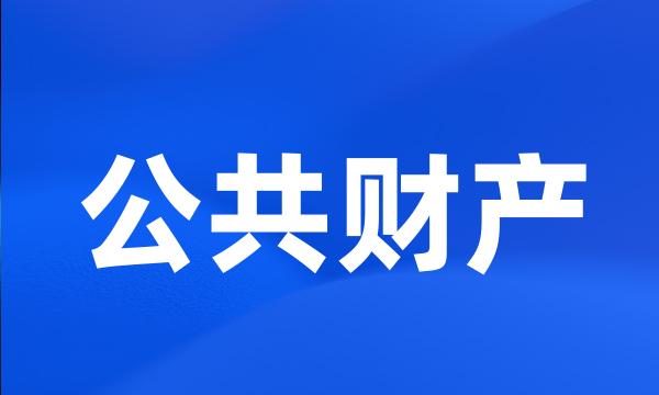 公共财产