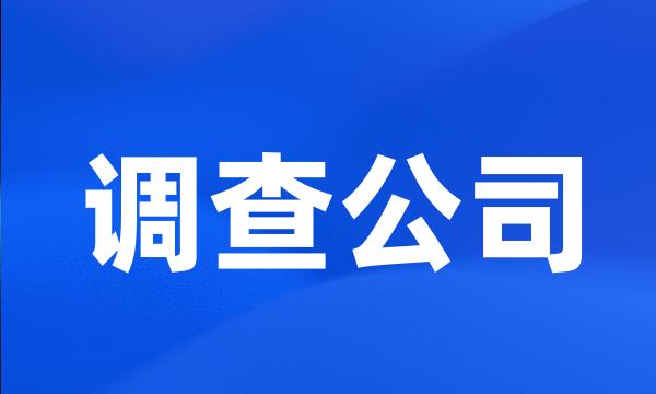 调查公司