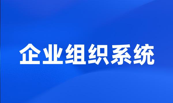 企业组织系统