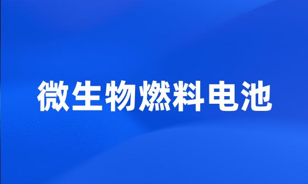 微生物燃料电池