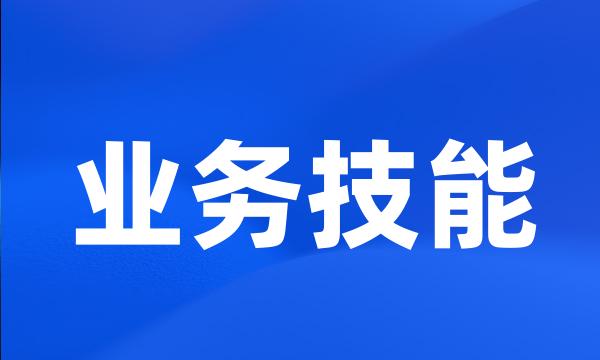 业务技能