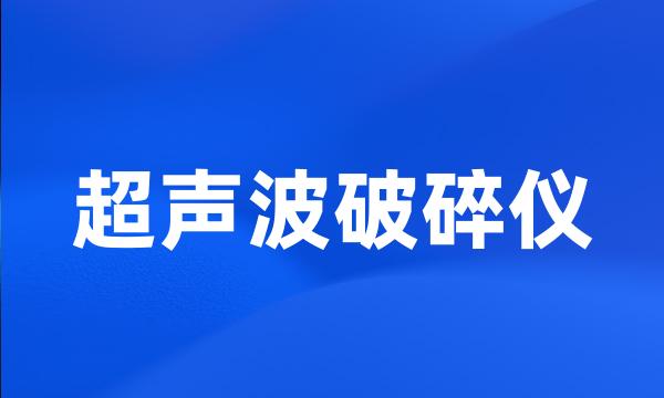 超声波破碎仪