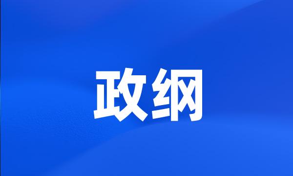 政纲