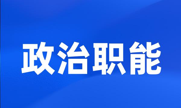 政治职能