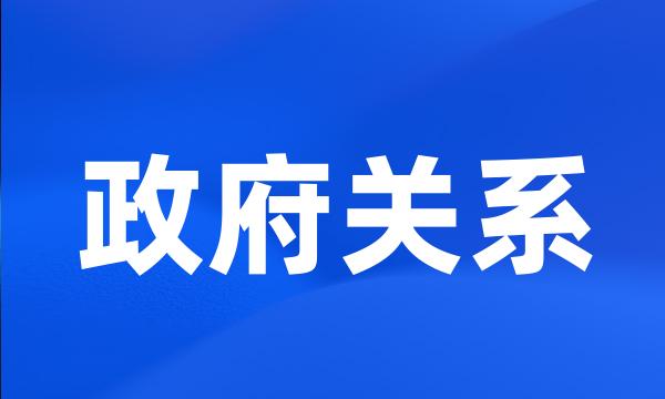 政府关系