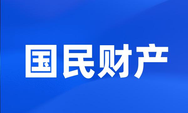 国民财产