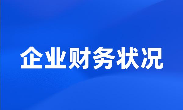 企业财务状况