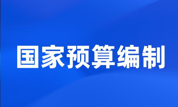 国家预算编制