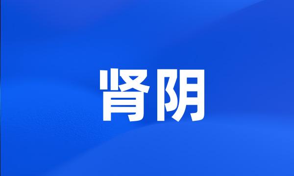 肾阴