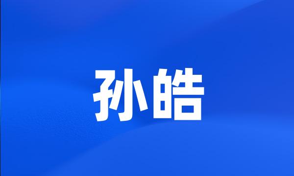 孙皓