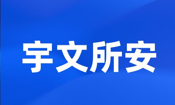 宇文所安