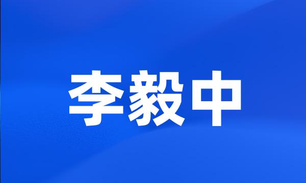 李毅中