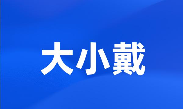 大小戴