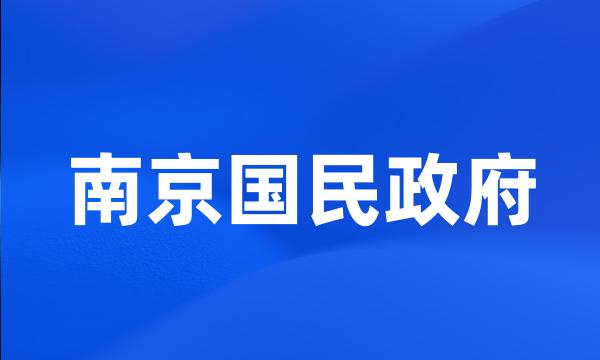 南京国民政府