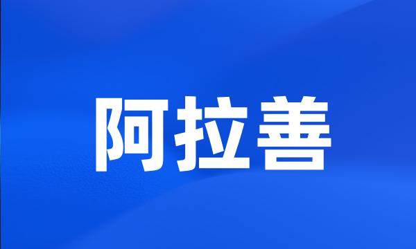 阿拉善