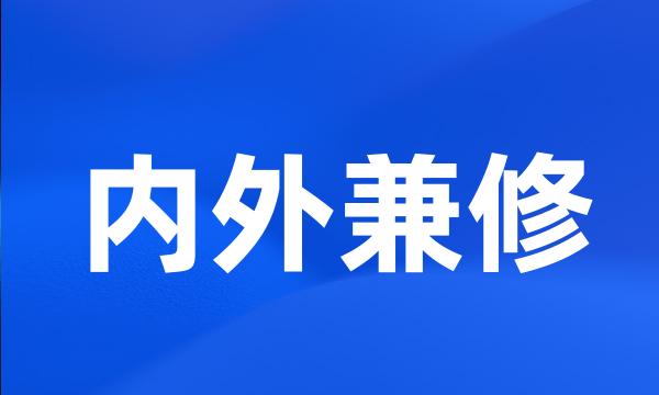 内外兼修