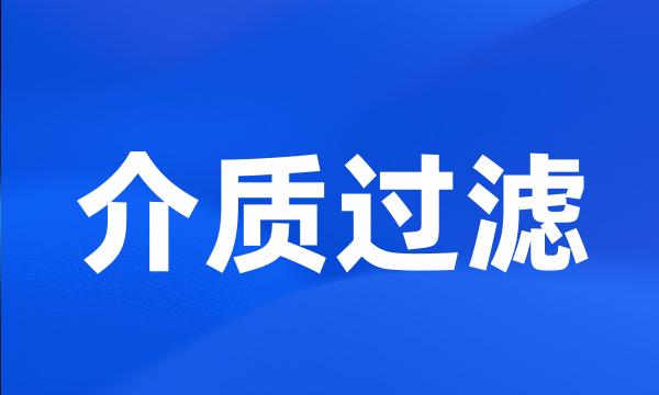 介质过滤